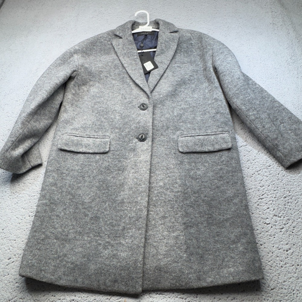 Rag and Bone Coat Womens Extra Small Gray Oversized Drop Shoulder Estelle Cocoon - Picture 1 of 15